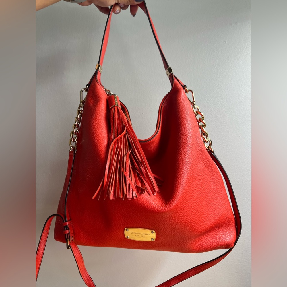 Orange Michael Kors Hobo Bag